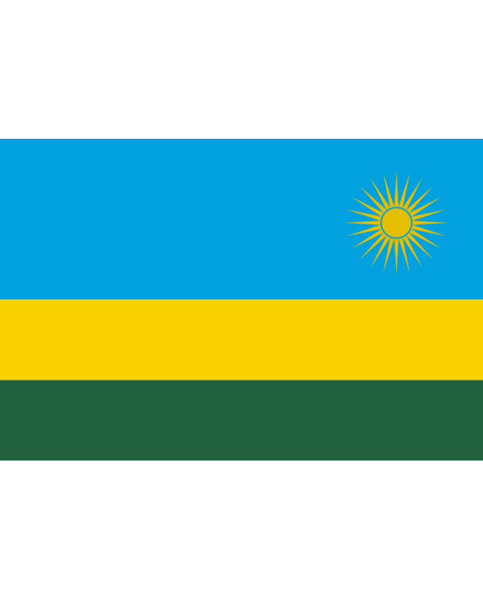 Bandera Ruanda 10 x 15 cm.