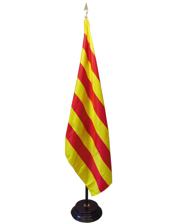Bandera Cataluña raso interior