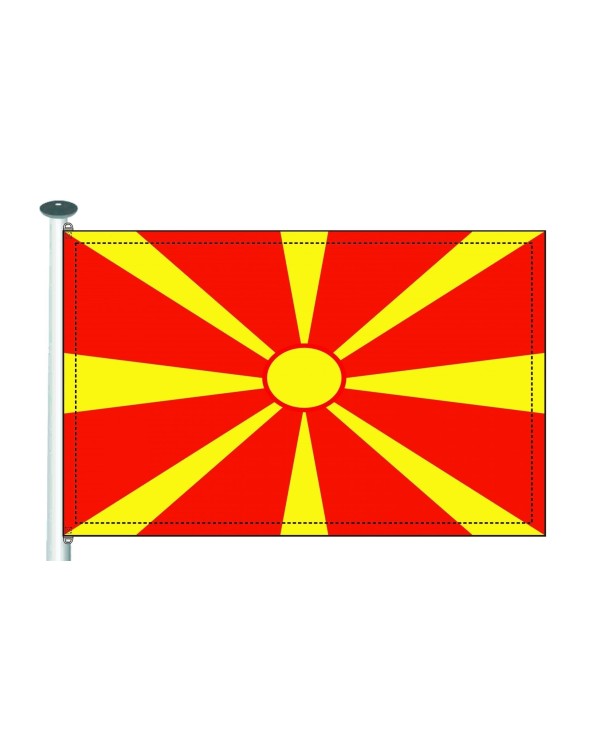 Bandera Macedonia 10 x 15 cm.
