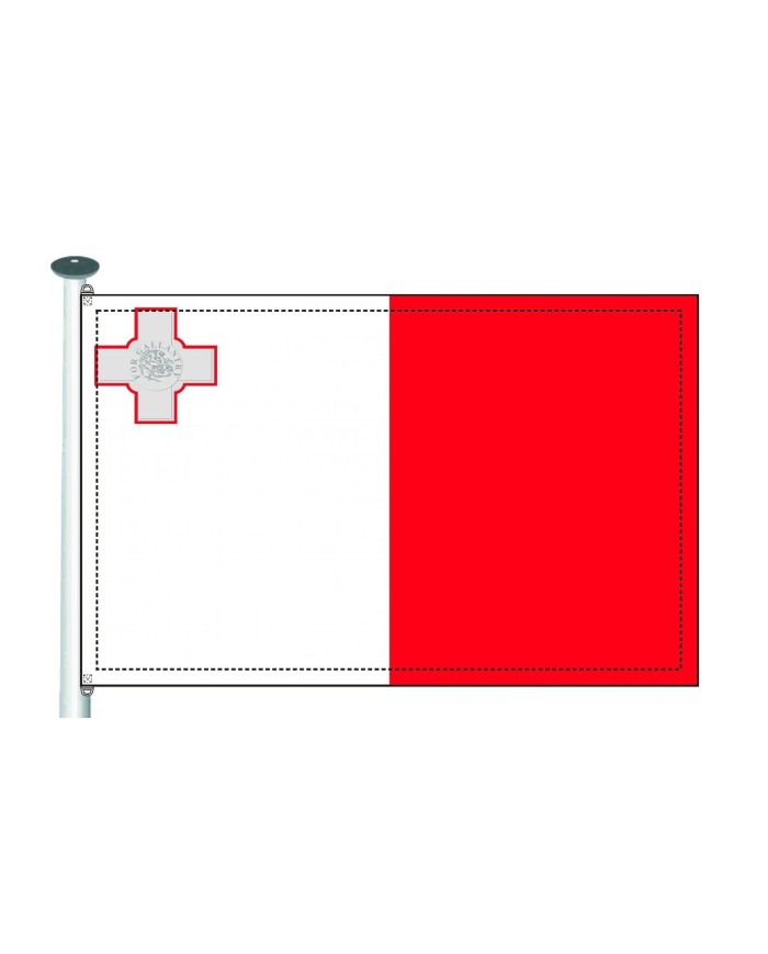 Bandera Malta 10 x 15 cms.