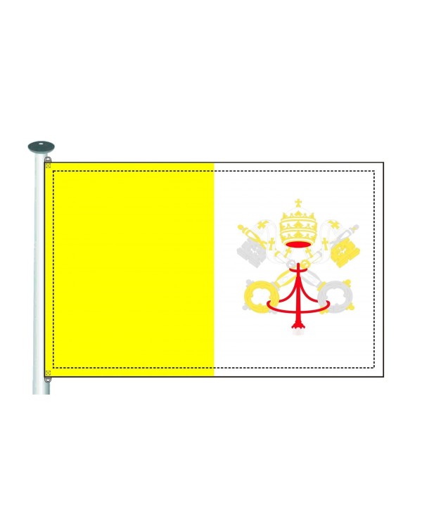 Bandera Vaticano 10 x 15 cm.