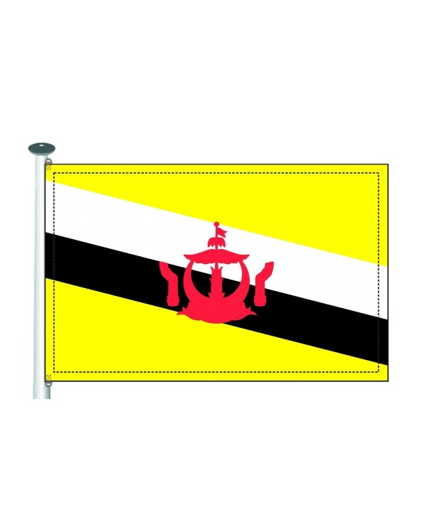 Bandera Brunei 10 x 15 cm.