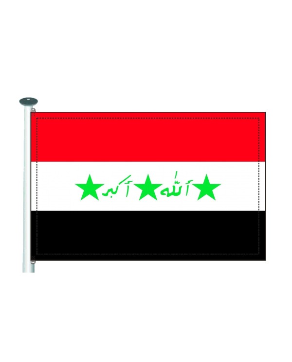 Bandera Irak 10 x 15 cm.