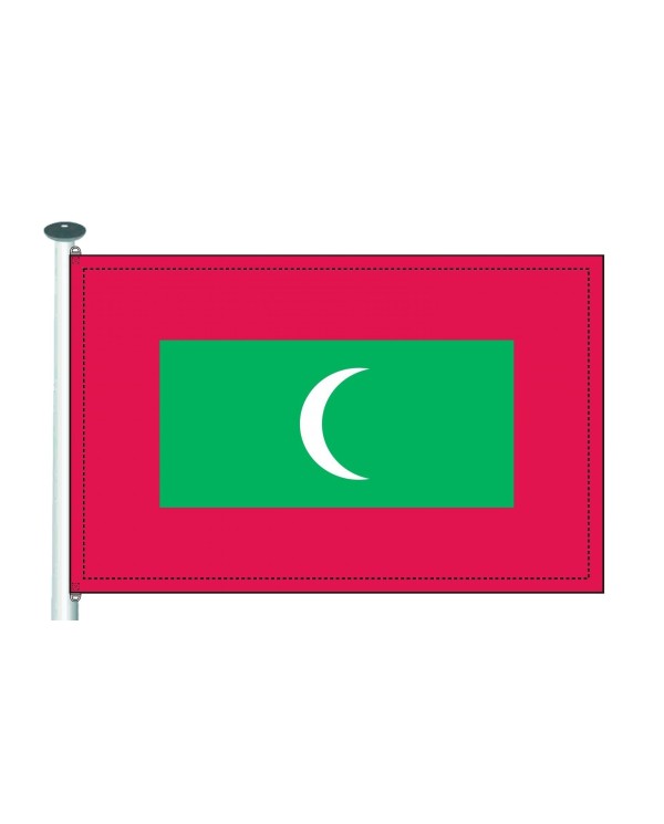 Bandera Maldivas 10 x 15 cm.