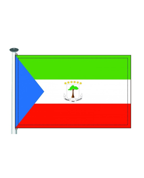 Bandera Guinea Ecuatorial 10 x 15 cm.