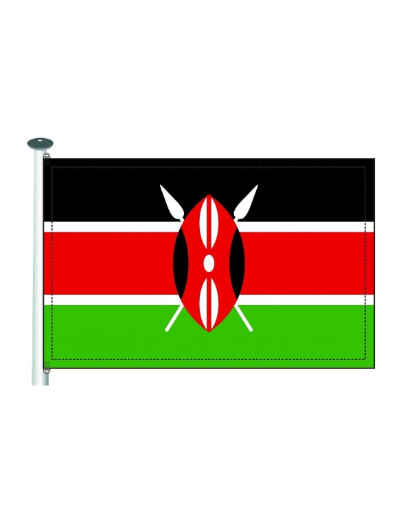 Bandera Kenia 10 x 15 cm.