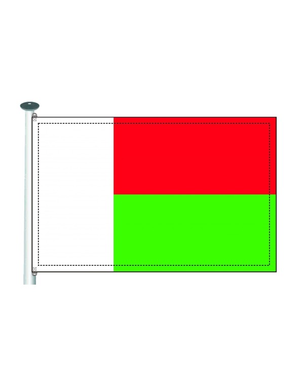 Bandera Madagascar 10 x 15 cm.