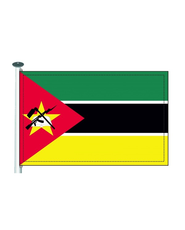 Bandera Mozambique 10 x 15 cm.